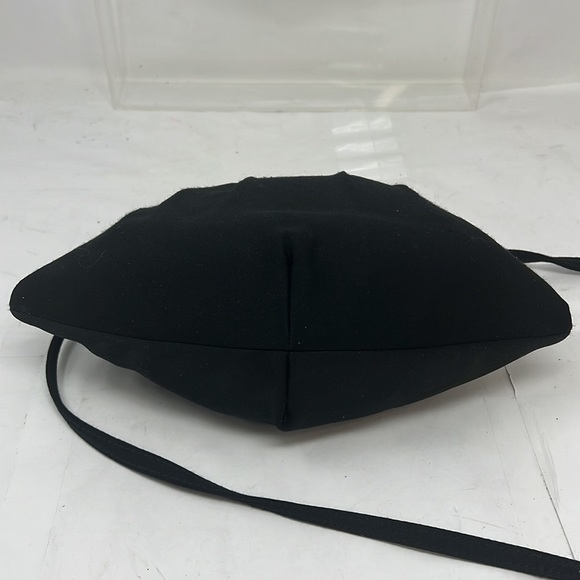 Rodo Black Crepe Top Frame Snap Closure Shoulder Evening Bag - Picture 10 of 14